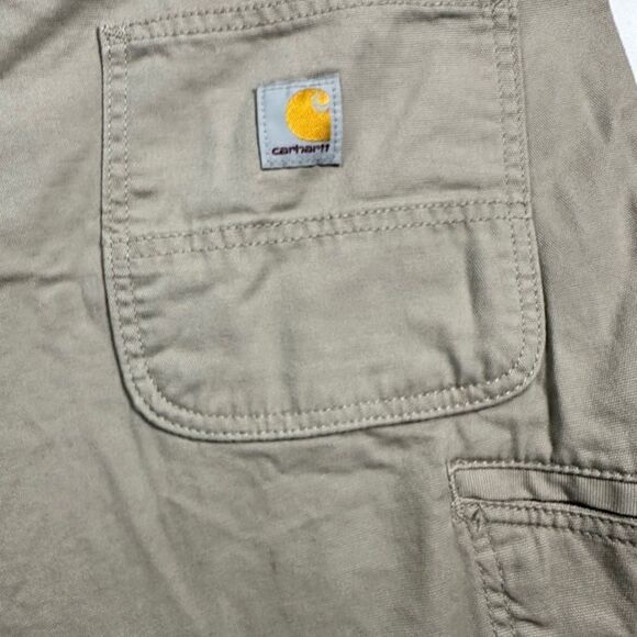 NWT Carhartt Men’s Rugged Flex Relax Fit Canvas Work 10” Short - Tan - Size 42 - Picture 9 of 10